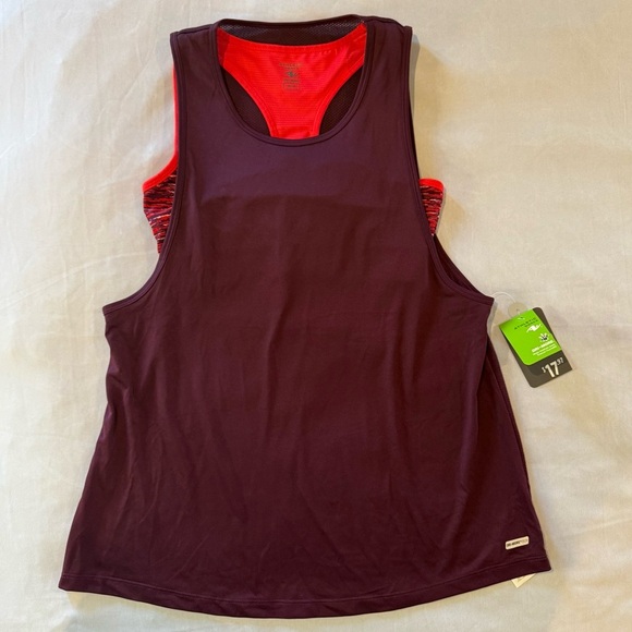 Athletic Works Tank Top Purple and Orange Yoga Cut Out Style Women's - Picture 1 of 12